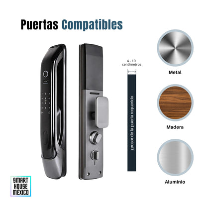 Cerradura Electrónica Wifi De Seguridad con Timbre y 5 Métodos de Apertura - Orbit Gris