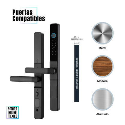 Cerradura Electrónica Inteligente de Seguridad con 5 Métodos de Apertura Puerta Corrediza – Blaze HD