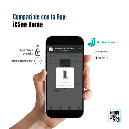 Cerradura Electrónica Inteligente de Seguridad con Cámara y 7 Métodos de Apertura - Halo Pro