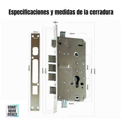 Cerradura Electrónica Inteligente Wifi De Seguridad con Timbre y 5 Métodos de Apertura - Nexus