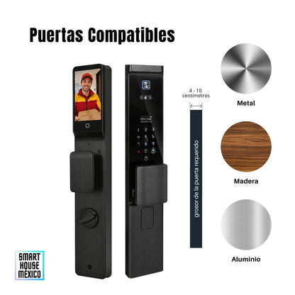Cerradura Electrónica Inteligente de Seguridad con Cámara y 7 Métodos de Apertura – Onyx