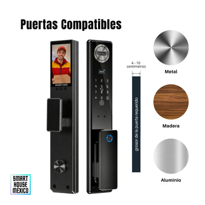 Cerradura Inteligente con Cámara y 7 Métodos de Apertura – Orion | Contra agua