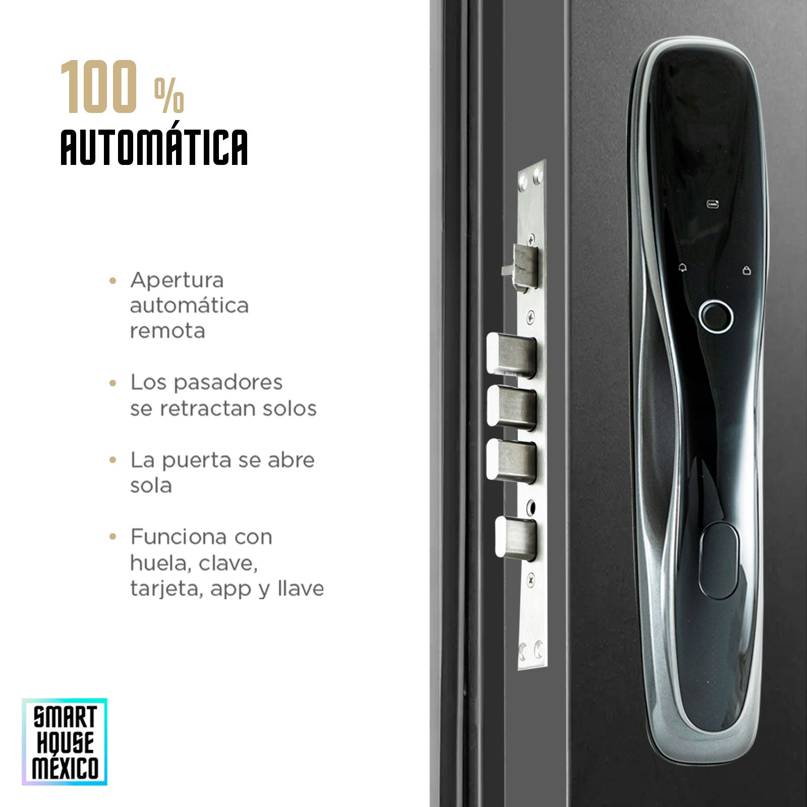 Cerradura Electrónica Inteligente Wifi De Seguridad. Con Timbre y 5 Mé –  Smart House Mexico